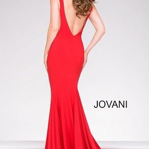Floor-Length Backless Jovani Gown